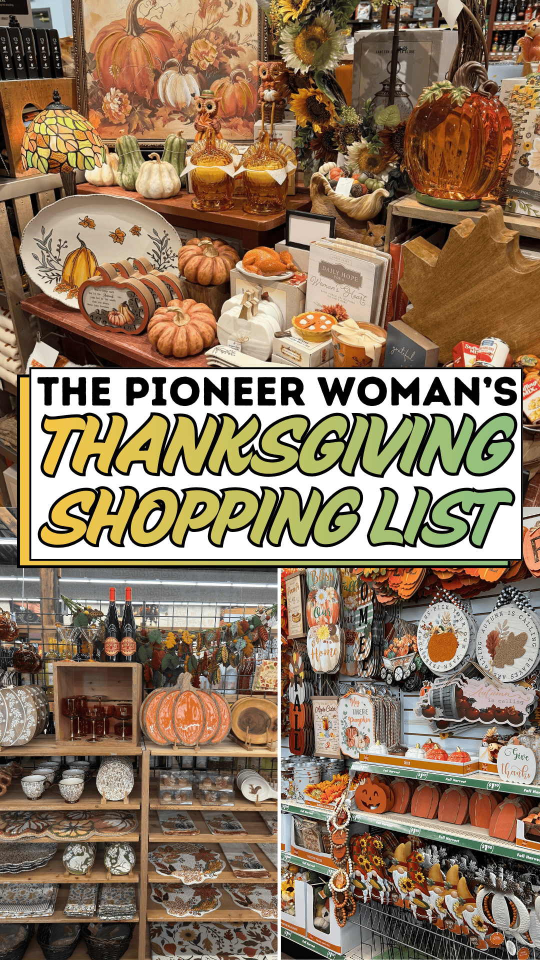 The Pioneer Woman’s Thanksgiving Shopping List