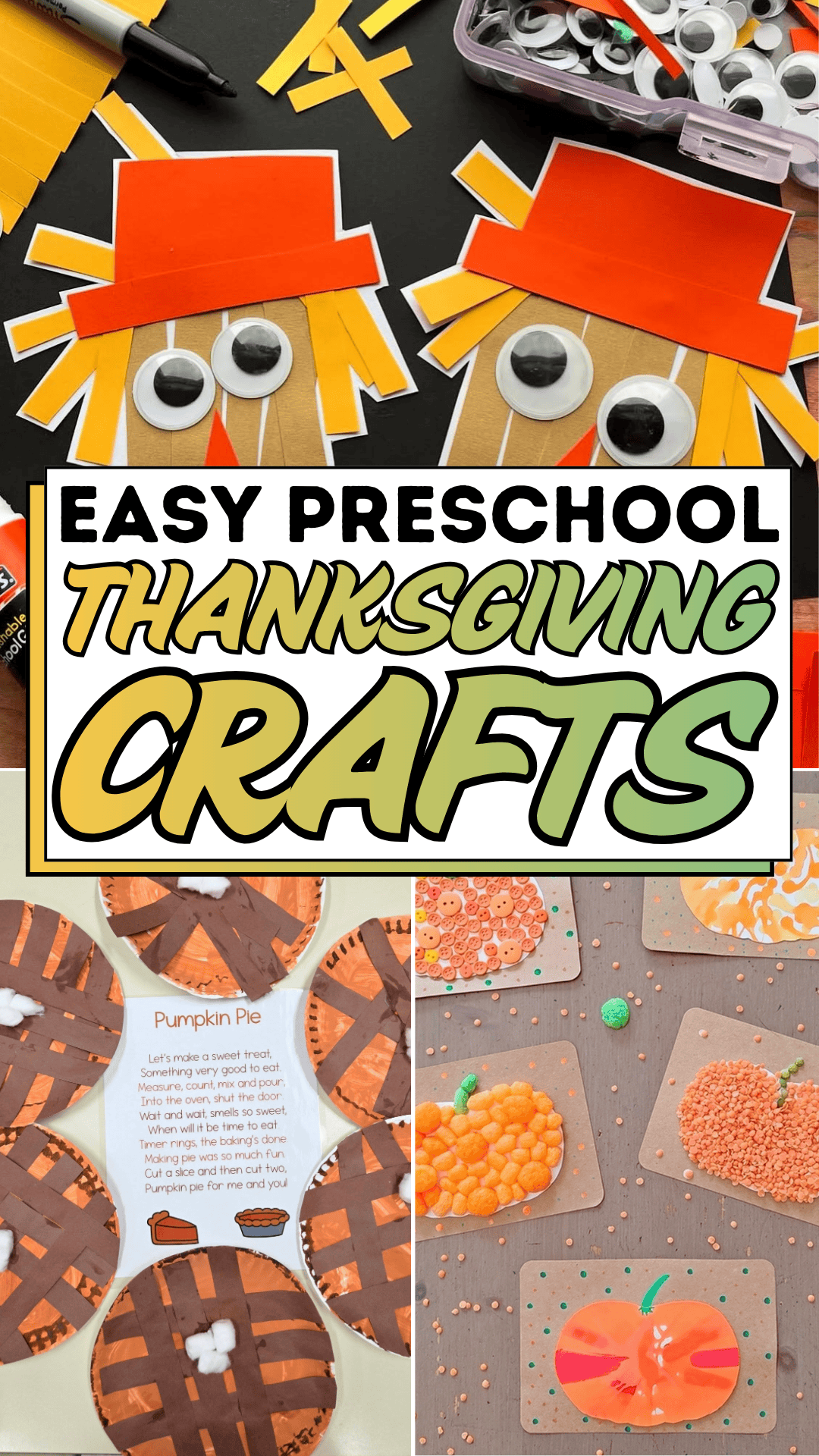 Easy Preschool Thanksgiving Crafts