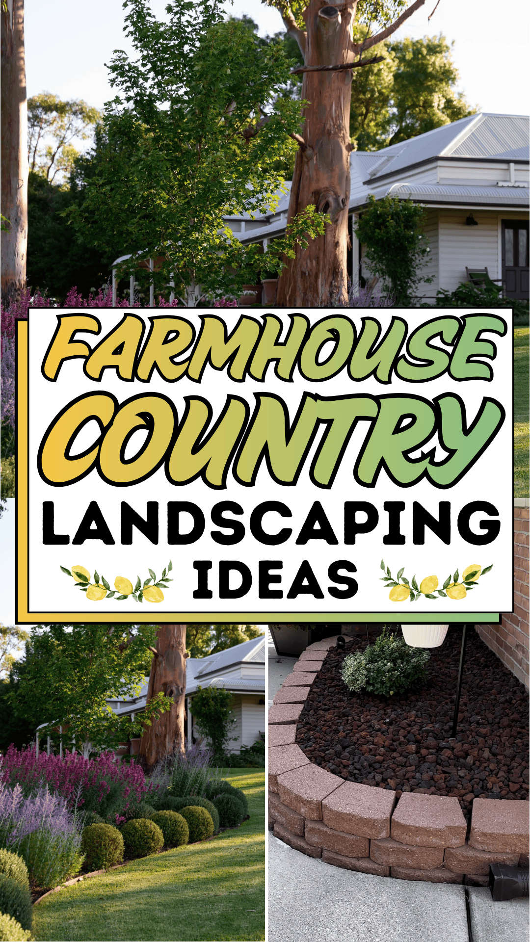Farmhouse Country Landscaping Ideas