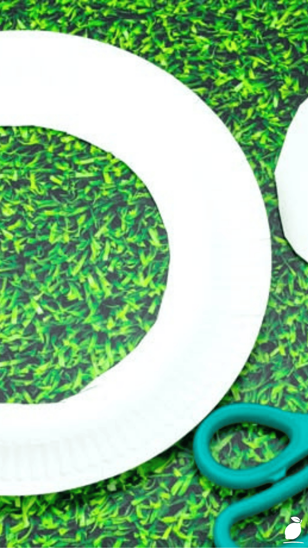 Torn Paper Paper Plate Pumpkin Wreath Craft