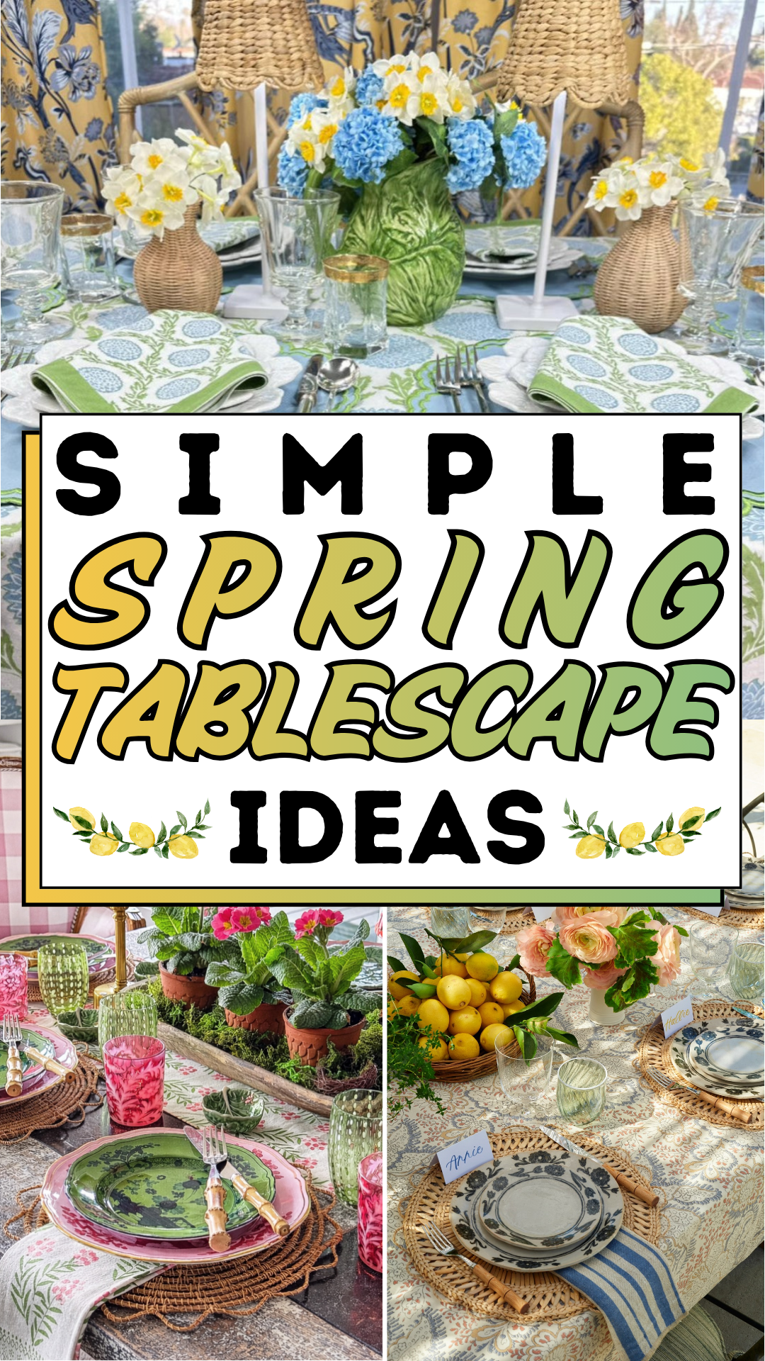 Simple Spring Tablescape Ideas