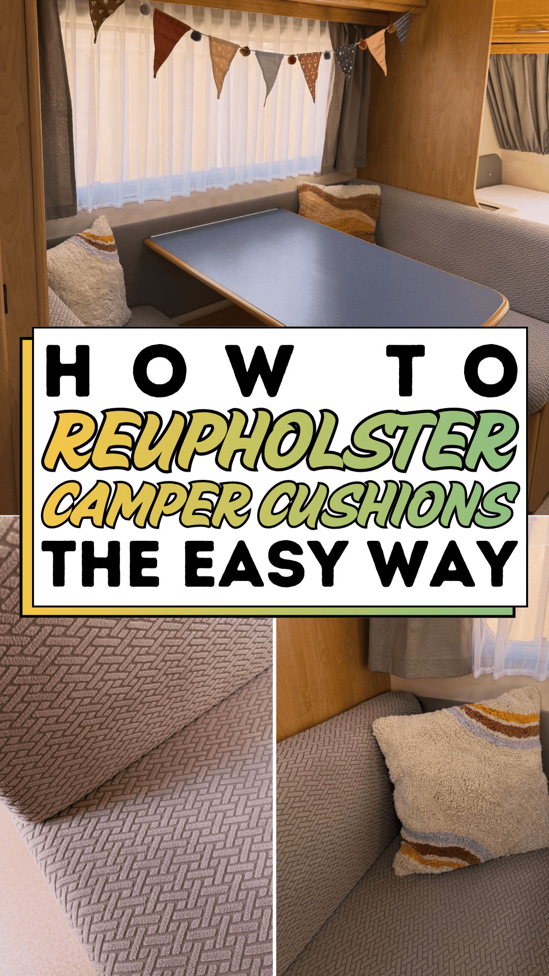 How to Reupholster Camper Cushions The Easy Way
