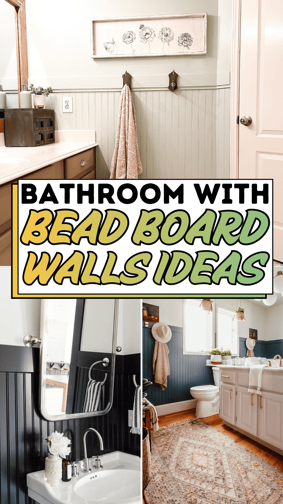 Bathroom with Bead Board Walls Ideas