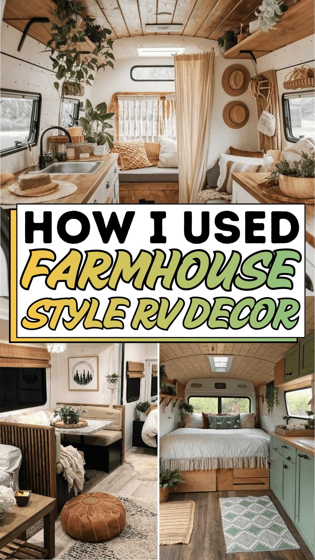 How I Used Farmhouse Style RV Decor